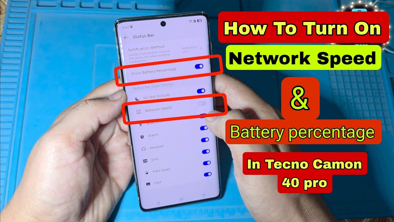 How to Turn On Network Speed & Battery Percentage on Tecno Camon 40 Pro | Easy 2025 Guide