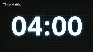 4 Minute Timer with Soft Ambient Sound | Clean & Simple Countdown (04:00)