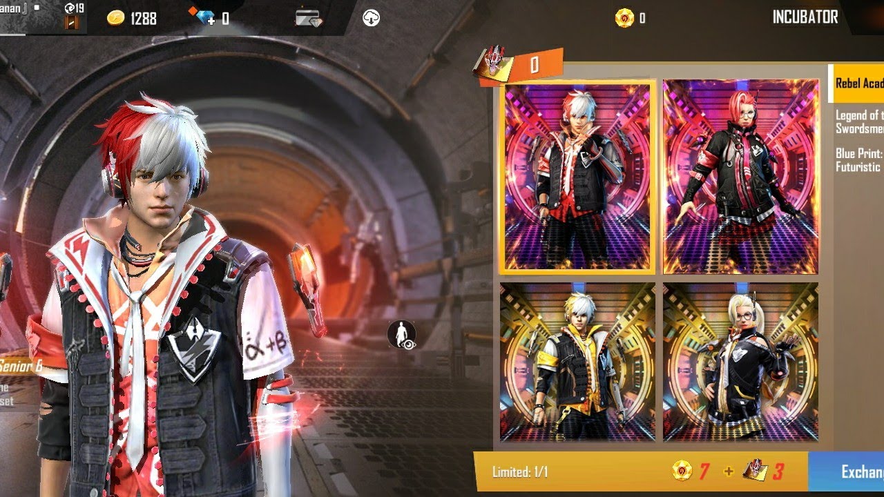 free fire next 2021 January incubator bundle