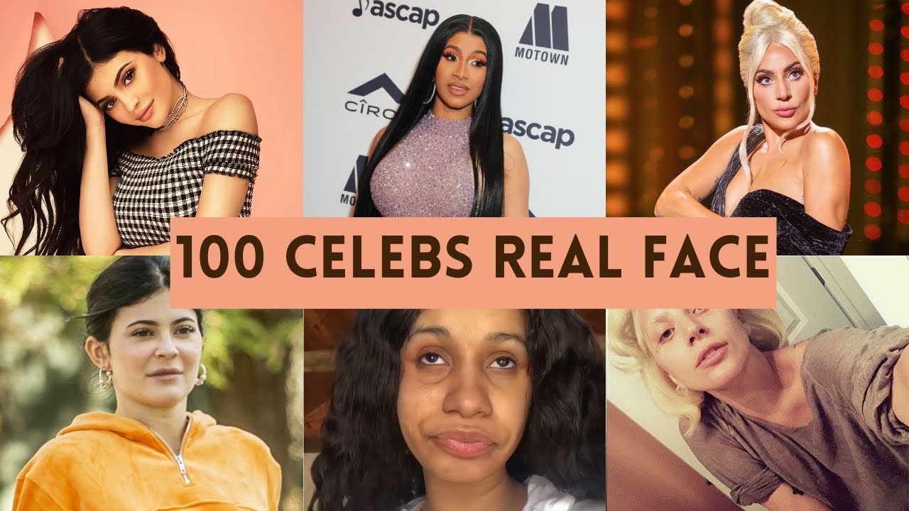 Famous celebrities with and without makeup