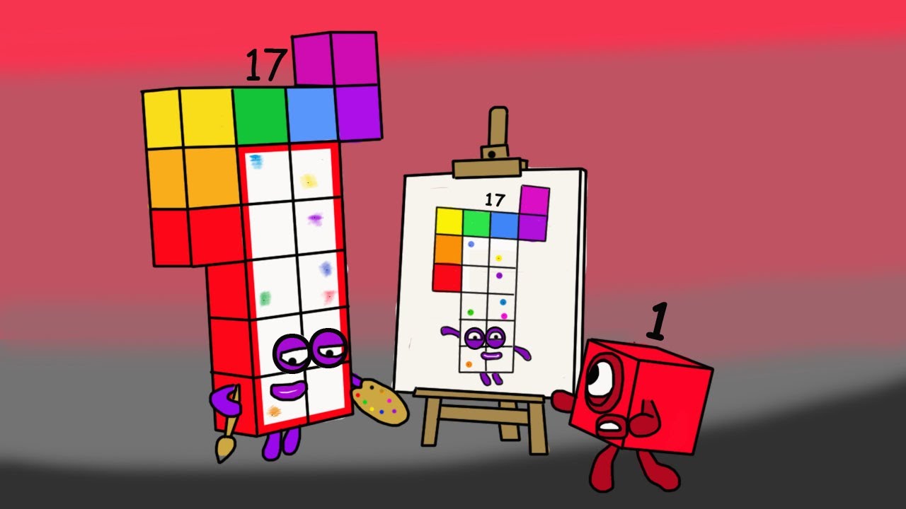 Numberblocks 17 won the drawing contest - Numberblocks fanmade coloring  story in 2023