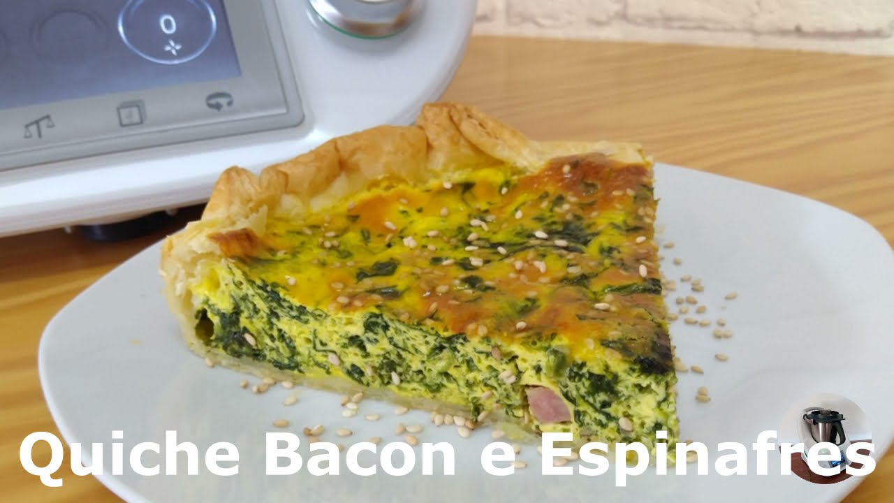 QUICHE DE BACON COM ESPINAFRES - Como fazer esta receita de Quiche na Bimby / Thermomix TM6 TM5 TM31