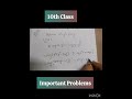 Important problems of 10th class #study #maths #education #10thclass #like #subscribe
