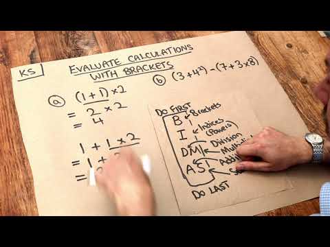 Key Skill - Evaluate calculations with brackets.