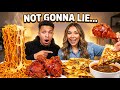 Mukbang of Dave's Hot Chicken, Wingstop, Taco Bell, Chipotle, Raising Cane’s, Chili’s, Jollibee, etc