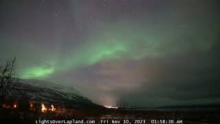 Timelapse from Lights Over Lapland‘s Webcam on November 9, 2023 ￼