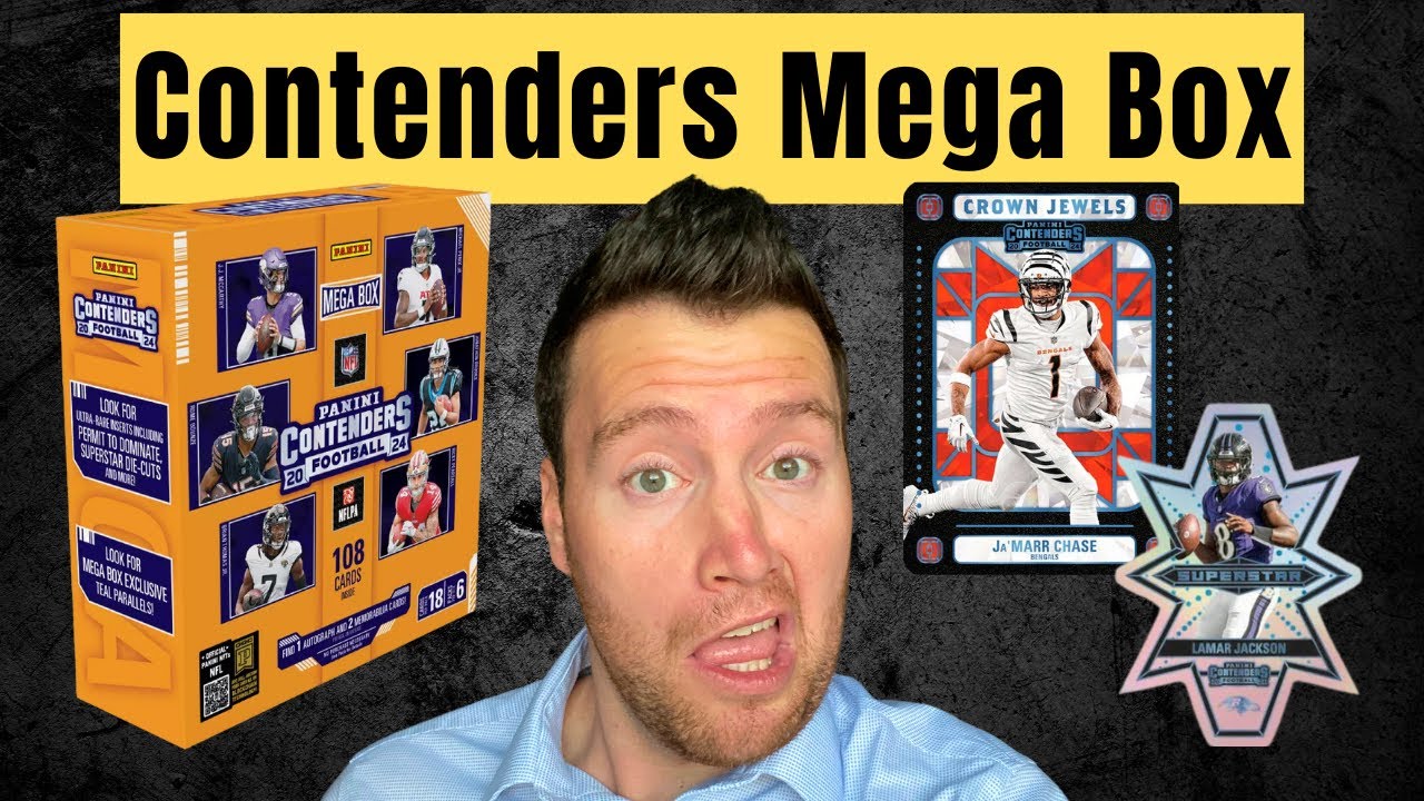🔥 NEW BOX REVIEW 🔥 - 2024 Panini Contenders Football Mega Box. Are Massive Hits Possible?!