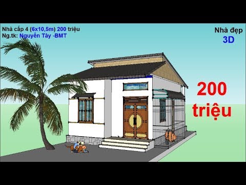 Nhà cấp 4 nông thôn 200 triệu - Cho vợ chồng trẻ - YouTube