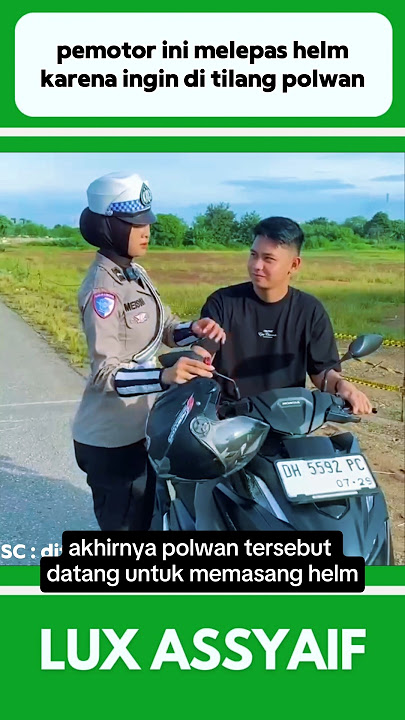 THIS MOTORCYCLE RIDERS TAKING OFF HIS HELMET BECAUSE HE WANTS TO BE FINNED BY A FEMALE POLICE #sh...
