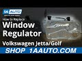 How To Install Replace Front Window Regulator 1999-2006 VW Volkwagen Jetta Golf