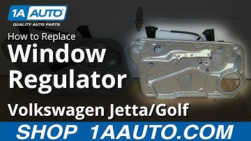 How To Install Replace Front Window Regulator 1999-06 VW Volkwagen Jetta Golf