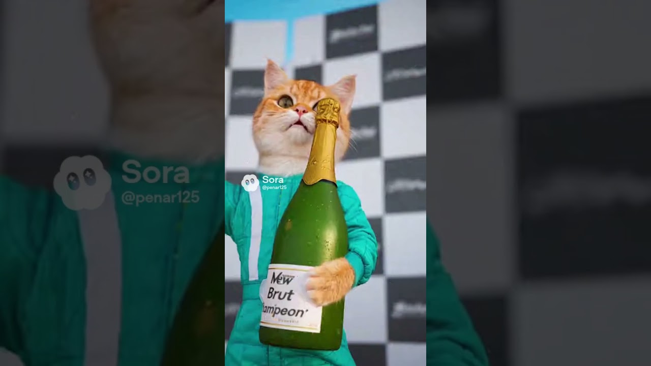 Cat wins f1 race🏎️