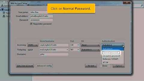 Configuring a POP email account in ThunderBird | FastDot Cloud Hosting