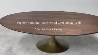 Paphilly Aero Wood Oval Dining Table Crafted for Modern Living