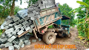 CÔNG NÔNG TO CHỞ GẠCH ĐƯỜNG TRƠN SIÊU LẦY LỘI | MÁY XÚC CẦN DÀI XÚC ĐẤT | EXCAVATOR TRUCK