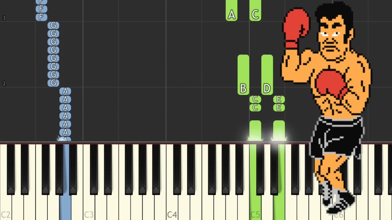 Punch Out Fight Theme (NES) Recorded by alexsteb [Piano Tutorial
