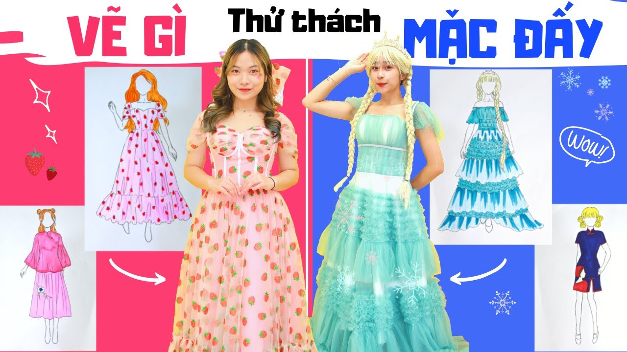 THỬ THÁCH VẼ GÌ ELSA MẶC ĐẤY P3 - GAME tưởng KHÔNG DỄ mà DỄ KHÔNG TƯỞNG - youtube