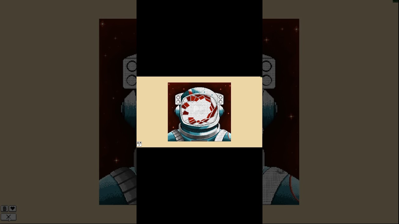 Astronaut (Stained Glass Pack) | Coloring Pixels #foryou #shorts #gaming #relaxing #asmr #pixelart