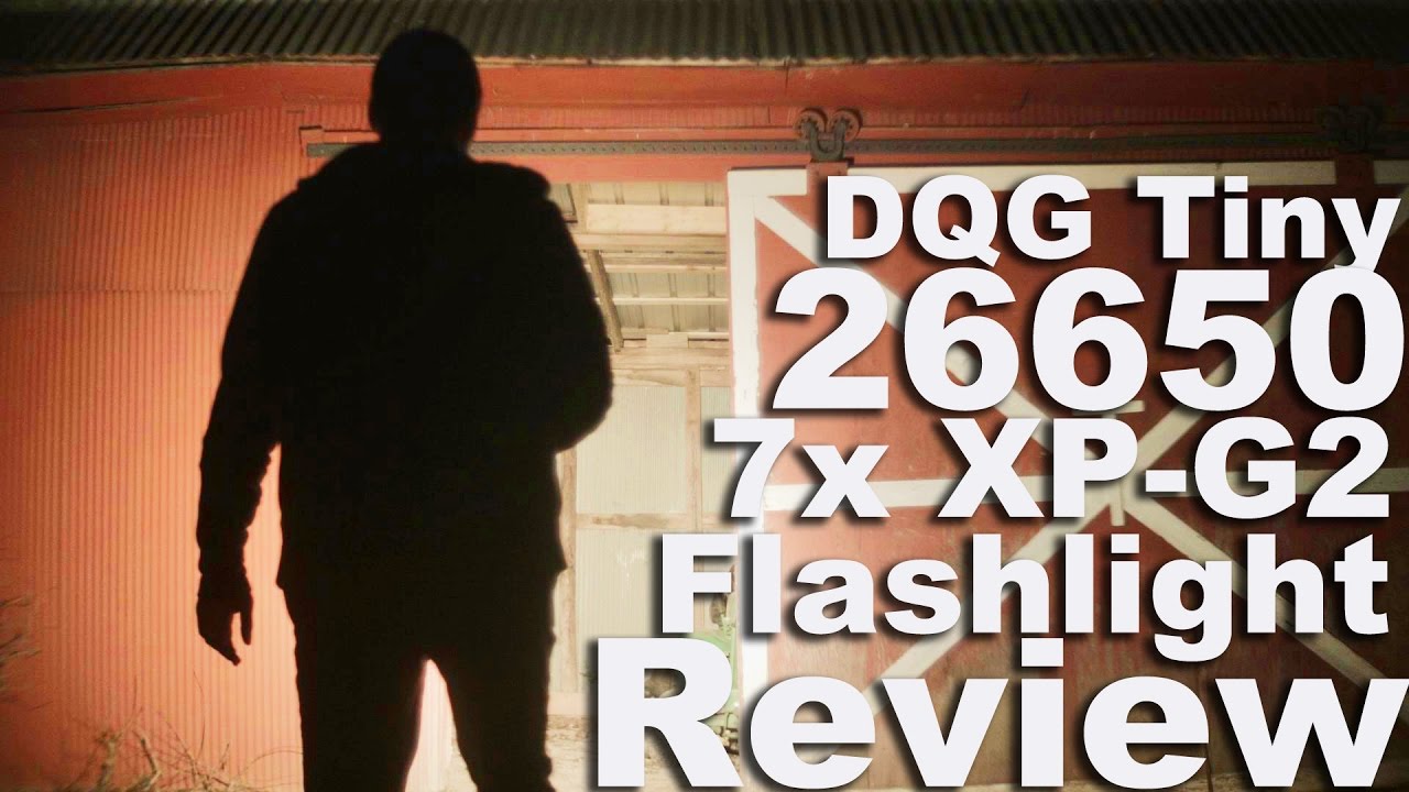2500 lumen DQG Tiny 26650 7x XP-G2 Neutral White Flashlight Review. It's Small AF!