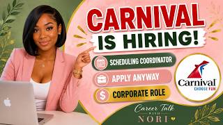 Carnival Cruise Line Is Hiring | Crew Scheduling Coordinator | Jobs 2026