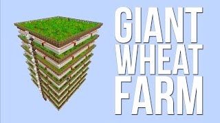 Minecraft - GIANT Fully Automatic Wheat Farm Using Villagers