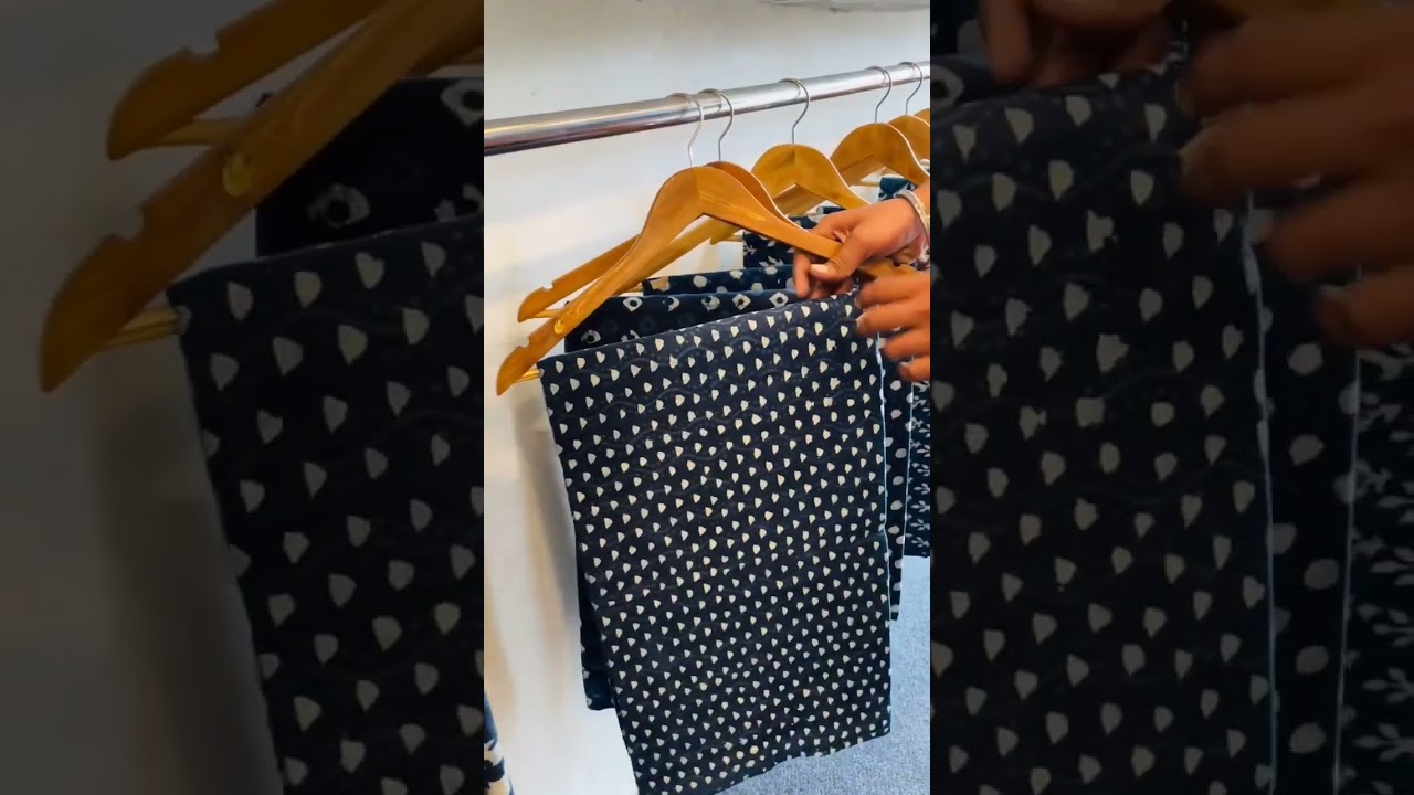 New Indigo Hand Block Print Pure Cotton Fabric 