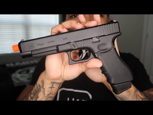™️GBB Glock34 FCW Char Style G34 GBB Pistol with Pink Transparent Frame