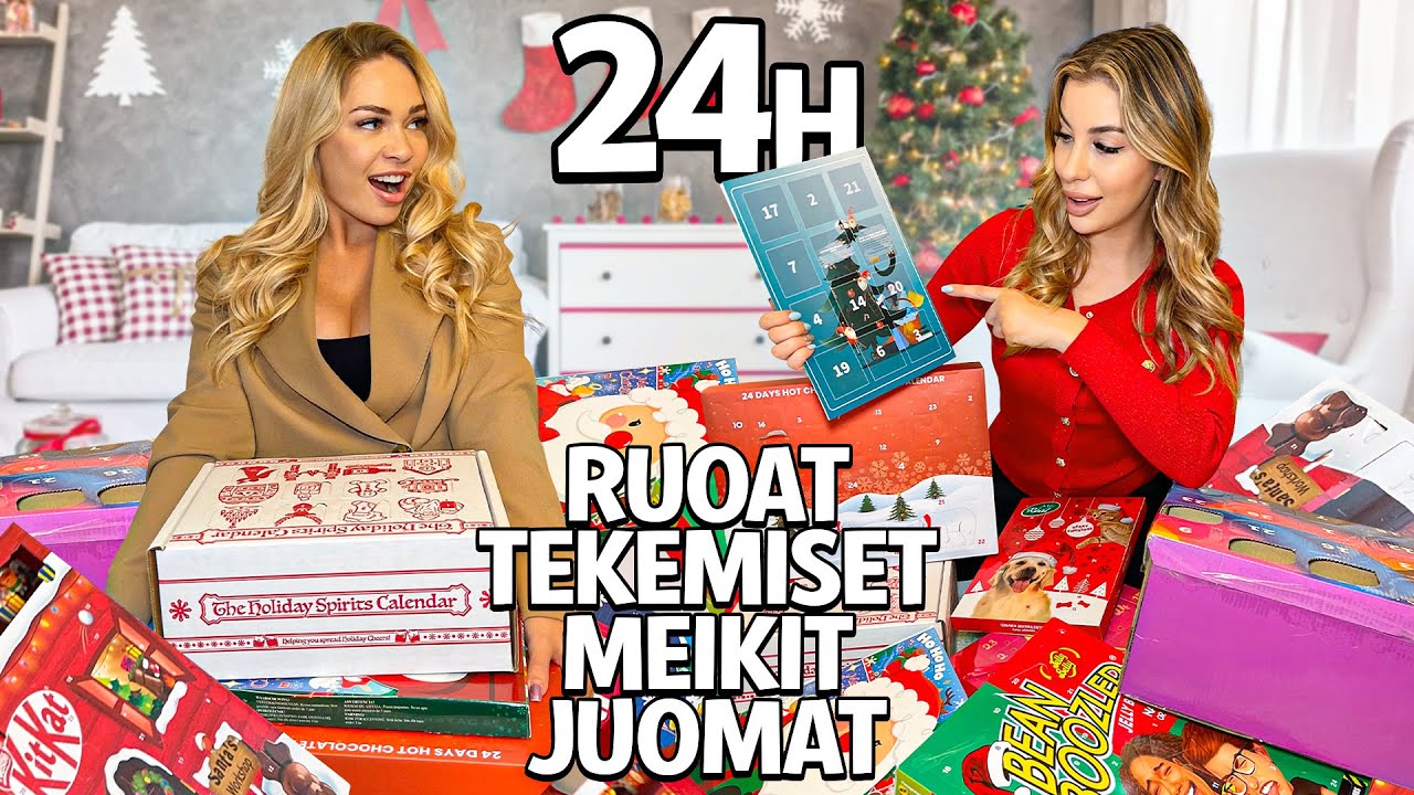 SELVITTIIN 24H PELKILLÄ JOULUKALENTEREILLA 🎅🏻😳 | JOULUKALENTERI LUUKKU 2