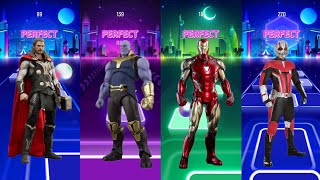 Thor 🆚 Thanos 🆚 Ironman 🆚 Ant Man‼️TILES HOP EDM RUSH 💥 Who Will Win⁉️