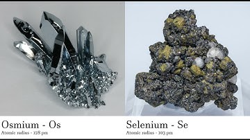 Osmium - Os vs Selenium - Se Comparing Element attributes Atoms