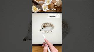 Easy Watercolor: Let’s Draw a Hedgehog 🦔 Wet on Wet Watercolor Brushes #procreate #watercolor
