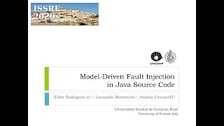 ISSRE 2020 - Model-Driven Fault Injection in Java Source Code Profile