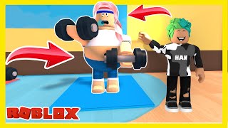 KOMİK ŞİŞKO KIZ | SPOR SALONUNDAN KAÇIYORUZ   ROBLOX KAÇIŞ OYUNU KÜBRA NİSA HAN KANAL