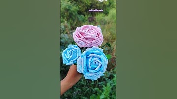 DIY Paper rose 🌹DIY Easy paper craft ideas#craftswithmeeta#papercraft #roseflower#diy#aestheticdecor