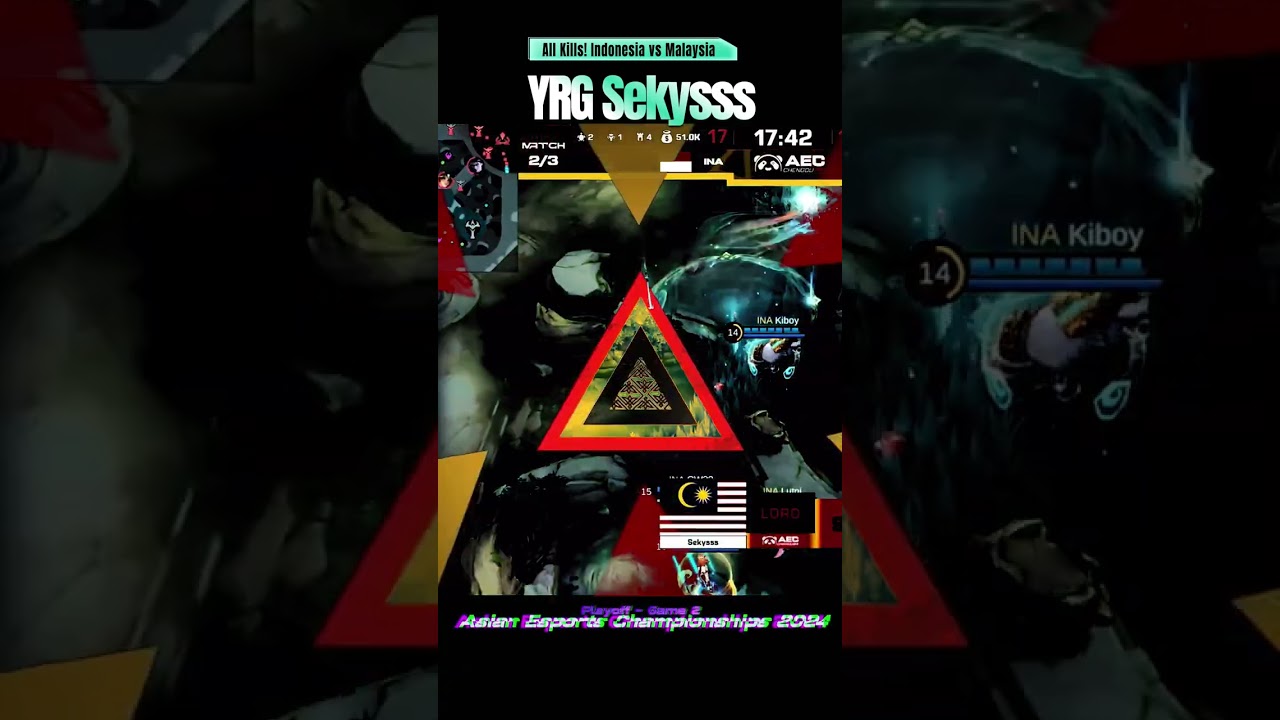 YRG Sekysss | Indonesia vs Malaysia | Highlights | Playoff Asian Esports Championship 2024 | Game 2