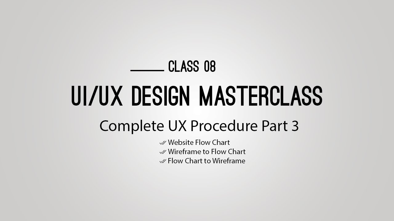 UI UX Design Masterclass 08 Complete UX Procedure Part 3 | Flow Chart ...