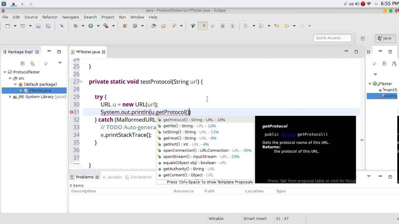 85 JAVA Networking protocol tester YouTube