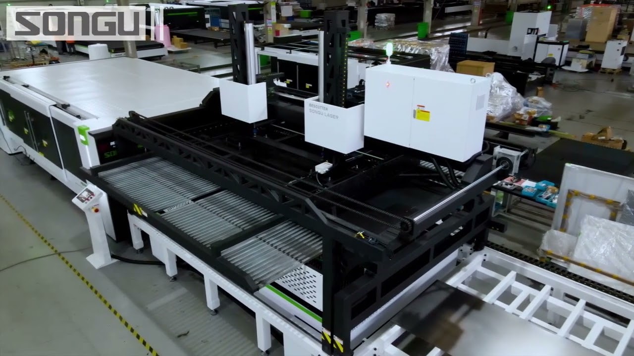 SONGU MACH4020 auto loading/🚀 – High-Speed Fiberlaser mét Volautomatische Belading & Lossing 🚀