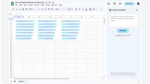 Duet AI and Google Sheets