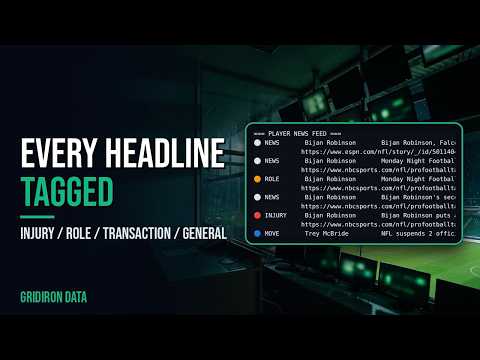 Build a Fantasy Football Player News Feed in Python (Tagged by Impact)