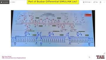Busbar Differential protection Relay 87 BBP principles MATLAB SIMULINK