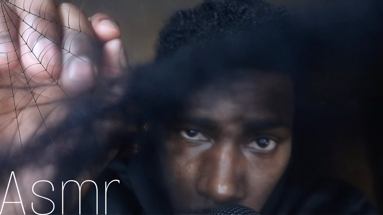 ASMR pulling webs from your face