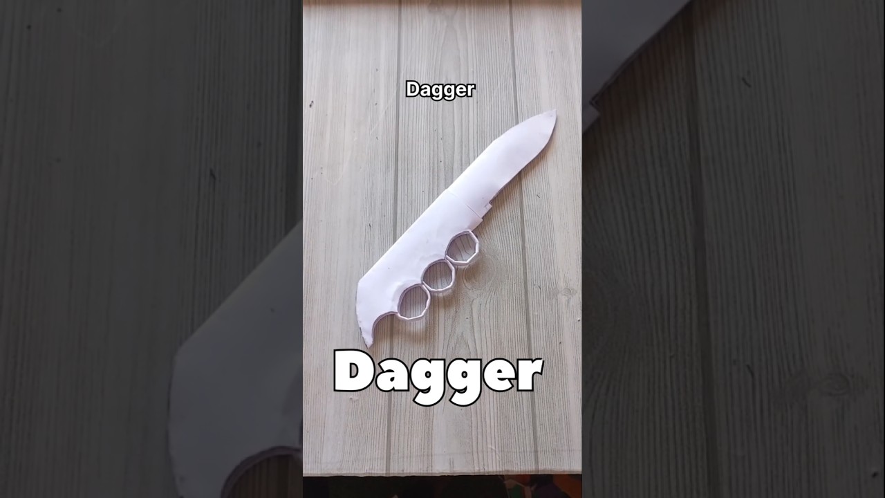 DAGGER WEAPON KNIFE ORIGAMI|HOW TO MAKE A DAGGER PAPER WEAPON STEP BY STEP FOLDING|GRIP KNIFE