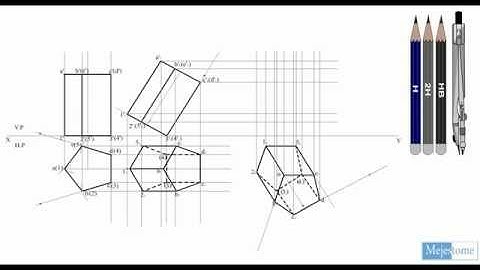 projection of solids - pentagonal prism