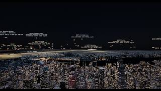 Real-time Live Air Traffic NYC NJ Data Visualization & 3D Environment LookDev.