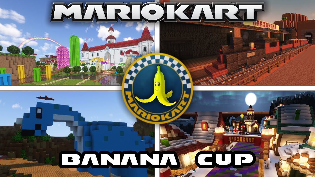 Mario Kart REMADE in Minecraft || Banana Cup