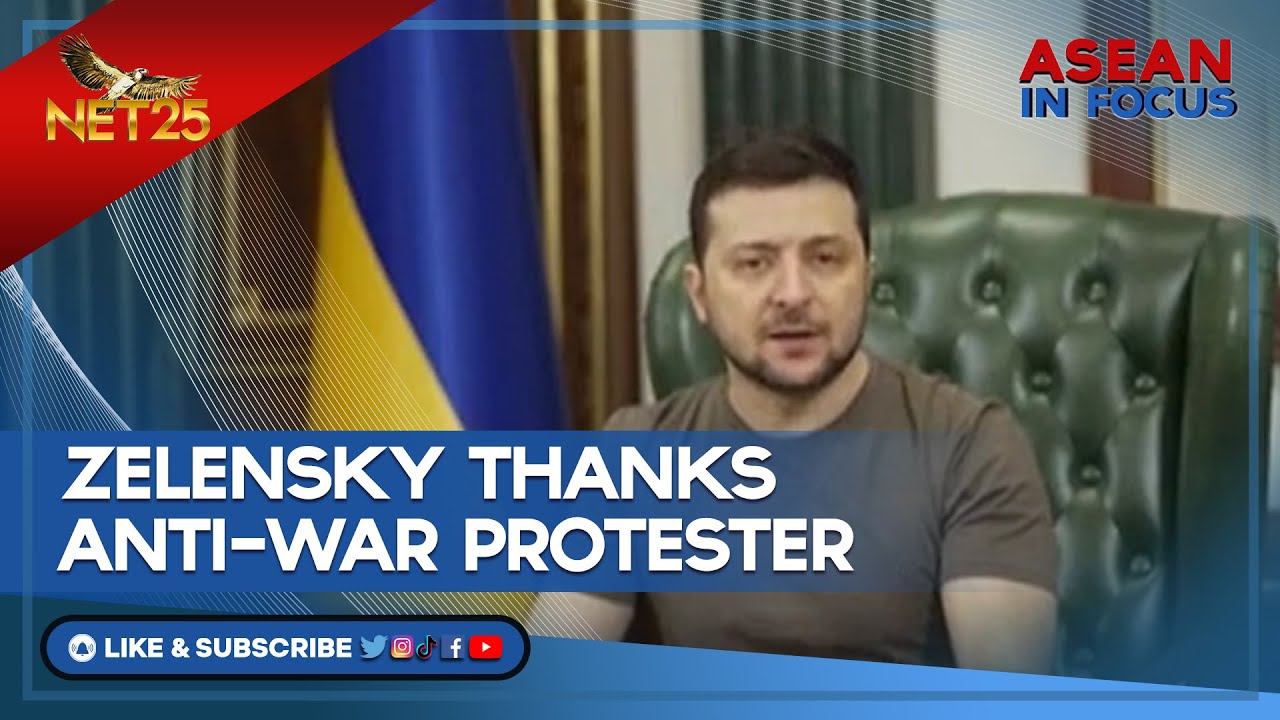 Zelensky thanks protester who interrupted Russian TV news with anti-war poster