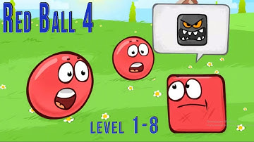 Red Ball 4 - Gameplay Walkthrough, Series 1 - Levels 1-8 (iOS, Android)