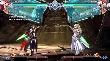 BlazBlue: Central Fiction - Izayoi GA-NM RC Mode Change combo