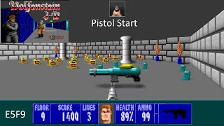 Wolfenstein 3D: E5F9 Pistol Start 100% I am Death Incarnate with commentary